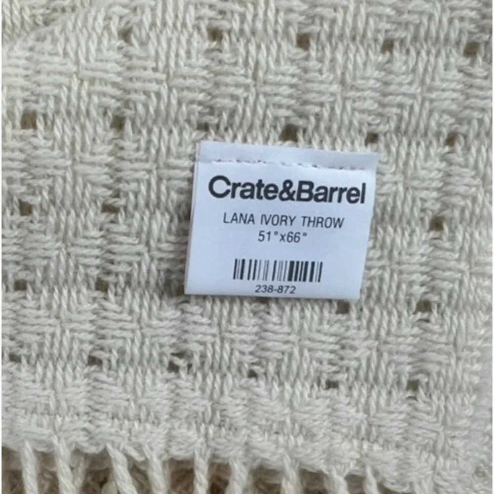 Crate&Barrel Throw Blanket Rectangular 51